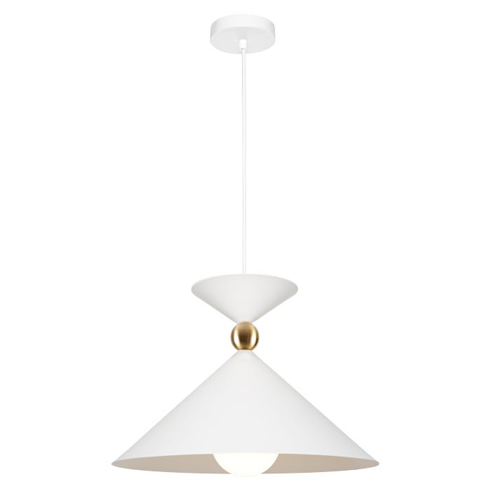 Cougar Krissy Large 1 Light Pendant White - KRISS1PLWHT - Mases LightingCougar Lighting