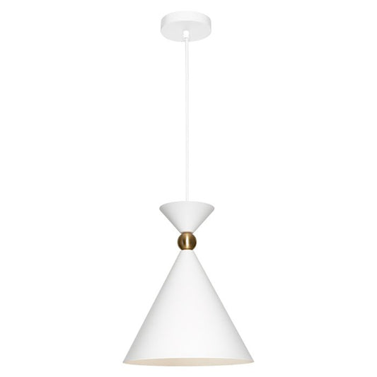 Cougar Krissy Small 1 Light Pendant White - KRISS1PSWHT - Mases LightingCougar Lighting