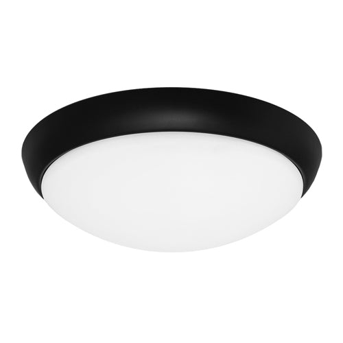 Cougar Lancer 16 Watt Dimmable LED Oyster Light Black / Warm White - LANC16WLED3000KBLK - Mases LightingCougar Lighting