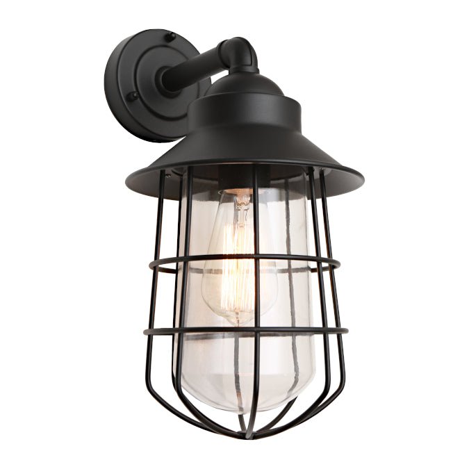 Cougar Lincoln External Wall Light White or Black - Mases LightingCougar Lighting