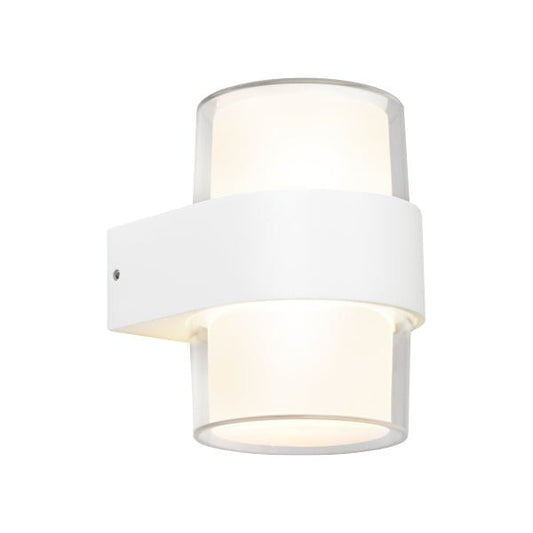 Cougar Otara Outdoor 10W LED Wall Light White / Tri - Colour - OTAR2EWHT - Mases LightingCougar Lighting