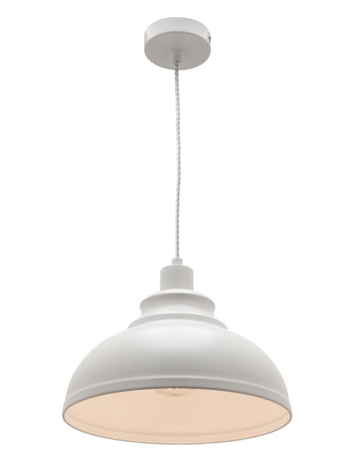 Cougar Risto 1 Light Pendant White - RIST1PWHT - Mases LightingCougar Lighting