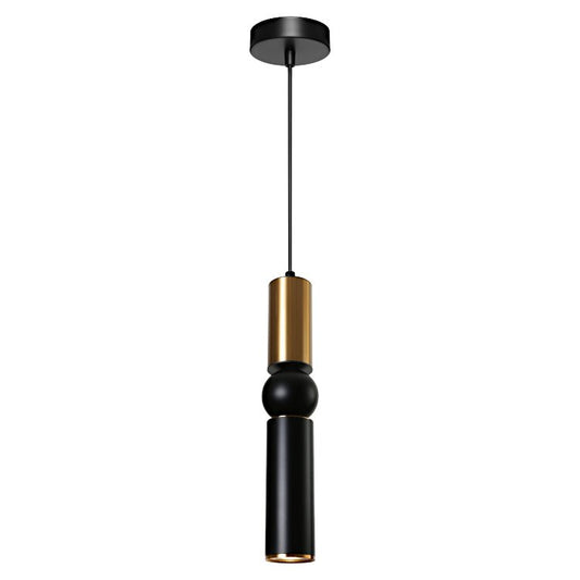 Cougar Rolo 1 Light Pendant Black & Gold or Charcoal & Chrome - Mases LightingCougar Lighting