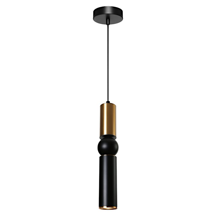 Cougar Rolo 1 Light Pendant Black & Gold or Charcoal & Chrome - Mases LightingCougar Lighting