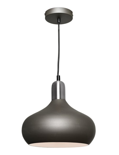 Cougar Sloan 1 Light Pendant Charcoal / Satin Chrome - SLOA1PSC - Mases LightingCougar Lighting