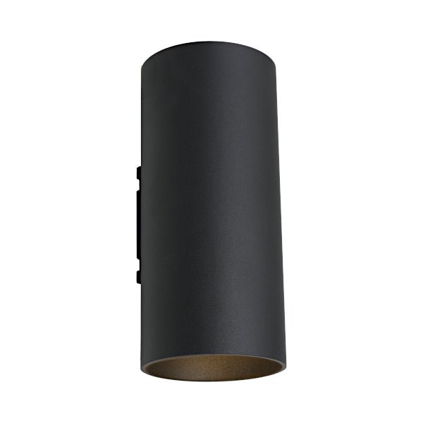 Cougar Tura Exterior Up/Down LED Wall Light Black Small TURA2ESMBLK - Mases LightingCougar Lighting