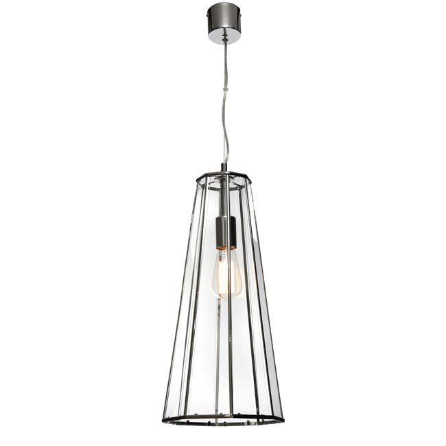 Cougar Zara 1 Light Pendant Chrome / Clear - ZARA1PCH - Mases LightingCougar Lighting