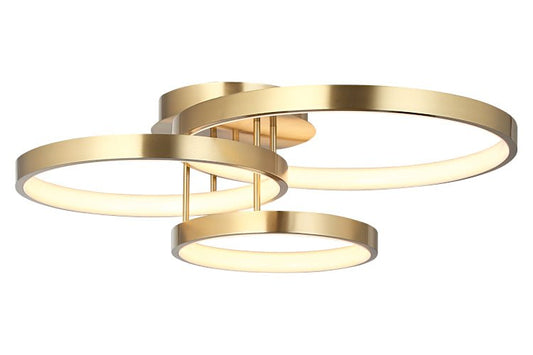 Cougar Zola 84W Dimmable LED Semi - Flush Mount Light Gold / Warm White - ZOLA3GLD - Mases LightingCougar Lighting