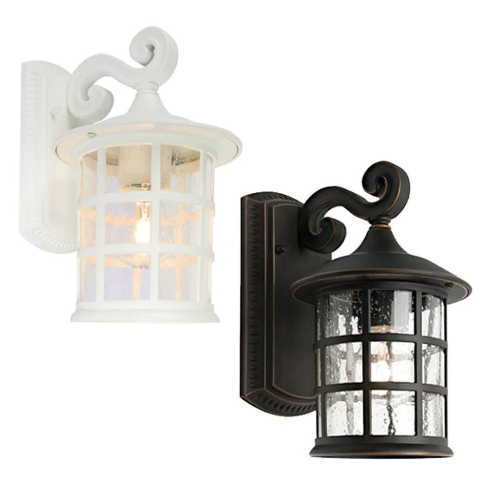 Coventry Outdoor Wall Light in Bronze or White (Small or Large) - Mases LightingCougar Lighting