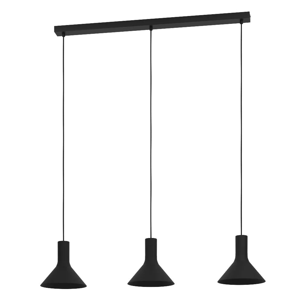 Eglo MORESCANA Pendent 3 Lights Black Steel - 390219N