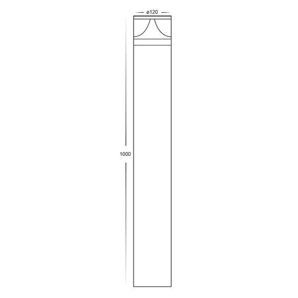 Divad LED Bollard Light Large Round Tri Colour 240v/24v in Black - Mases LightingHavit Lighting