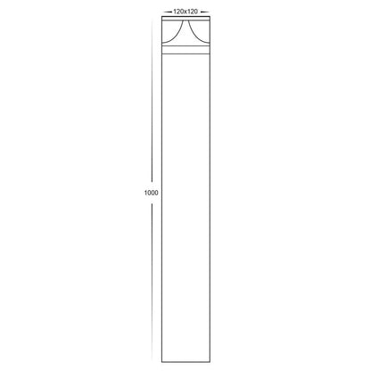 Divad LED Bollard Light Square 24v CCT Small/Large in Black Havit Lighting - HV1628T - BLK - 24V - SQ, HV1629T - BLK - 24V - SQ - Mases LightingHavit Lighting
