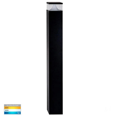Divad LED Bollard Light Square 24v CCT Small/Large in Black Havit Lighting - HV1628T - BLK - 24V - SQ, HV1629T - BLK - 24V - SQ - Mases LightingHavit Lighting
