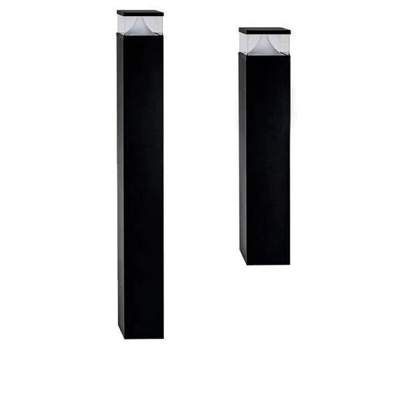 Divad LED Bollard Light Square CCT Small/Large in Black Havit Lighting - HV1628T - BLK - SQ, HV1629T - BLK - SQ - Mases LightingHavit Lighting