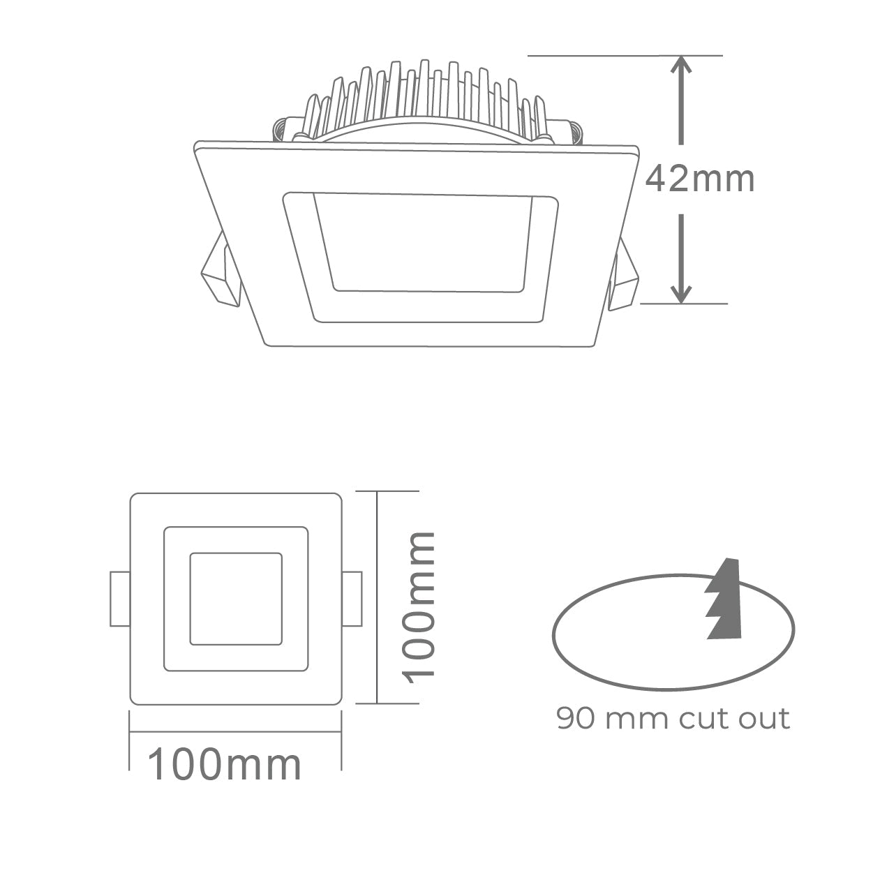 DL110E 13W Tri - Colour Dimmable Aluminium LED Downlight 90mm cut out - Mases LightingLighting Creations | Revolutionary Lighting Solutions