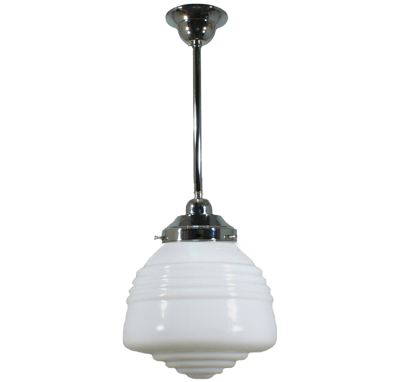 Domec 1 Light ROD Pendant Light - Black/Chrome/Polished Brass/Chrome Retro - Mases LightingLode Lighting