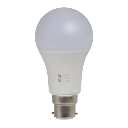 Domus 12W Tricolour Dimmable Frosted LED lamp 240V E27/B22 - Mases LightingDomus