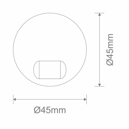 Domus Aura Recessed LED Step Light 3W Tri-Colour - Black or White - Mases LightingDomus Lighting