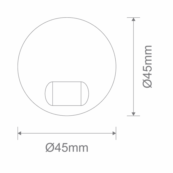 Domus Aura Recessed LED Step Light 3W Tri-Colour - Black or White - Mases LightingDomus Lighting