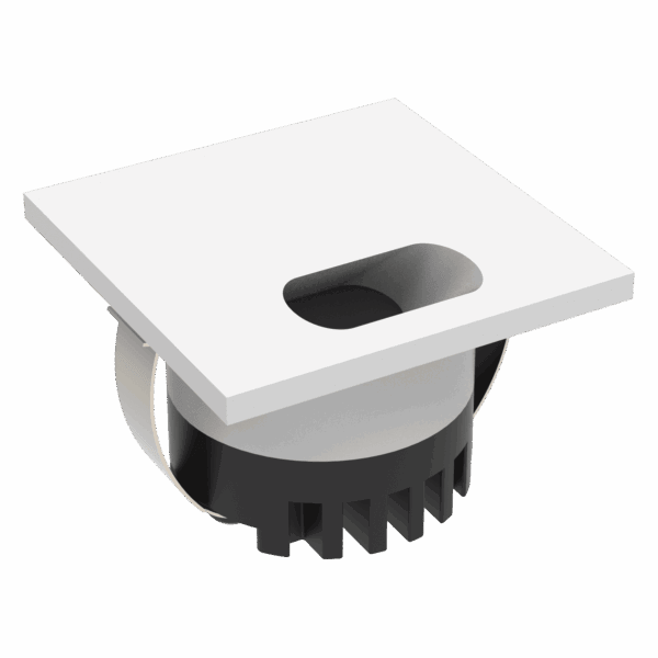 Domus Aura Recessed LED Step Light 3W Tri-Colour - Black or White - Mases LightingDomus Lighting