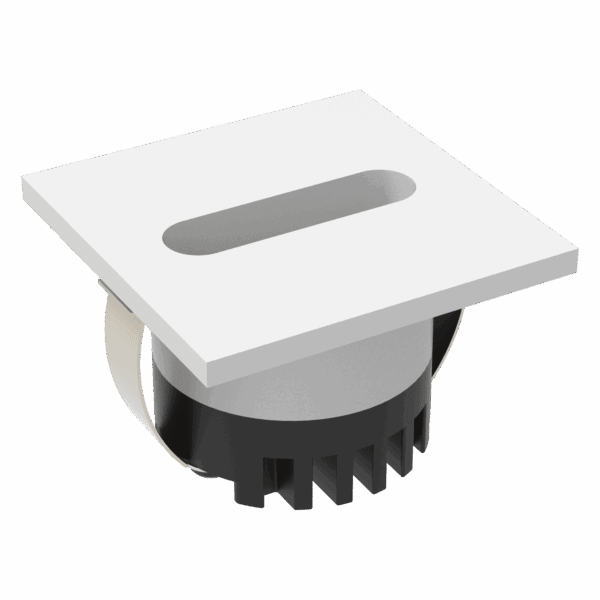 Domus Aura Recessed LED Step Light 3W Tri-Colour - Black or White - Mases LightingDomus Lighting