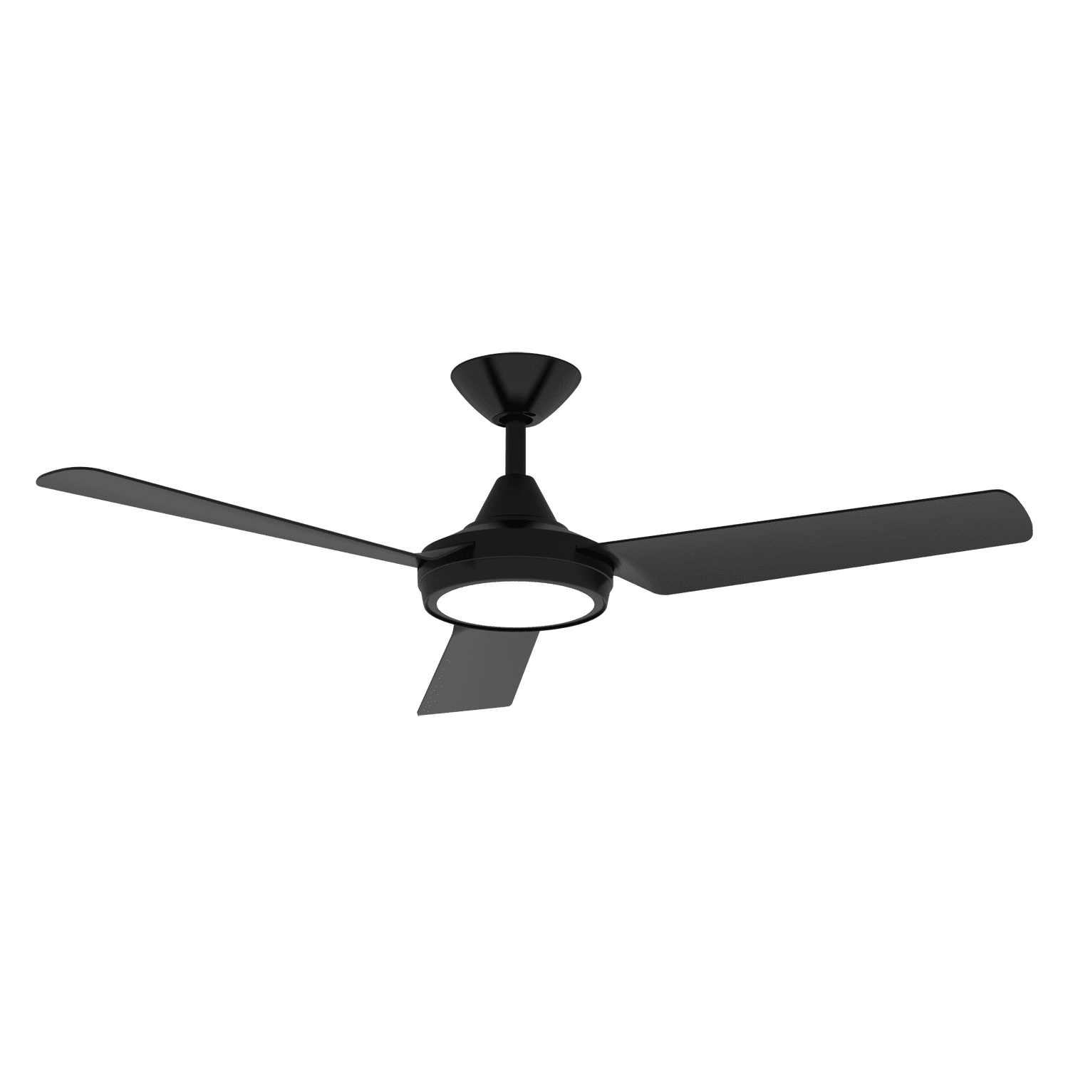 Domus Axis 48" Coastal Indoor/Outdoor Ceiling Fan with Remote & 18W Dimmable LED Light | White