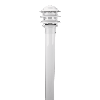 Domus BL-100 1M Kit - Conical Bollard Head & 1m Post - Beige, Black, Silver, Green or White - Mases LightingDomus Lighting