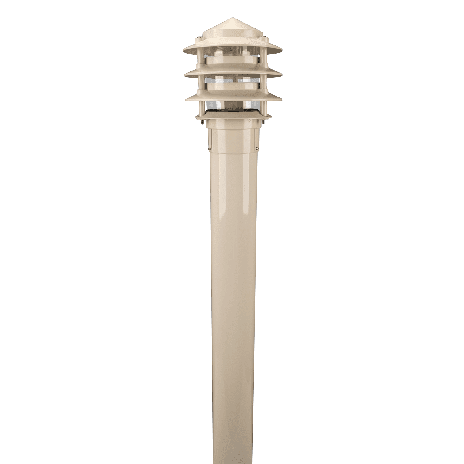Domus BL-100 1M Kit - Conical Bollard Head & 1m Post - Beige, Black, Silver, Green or White - Mases LightingDomus Lighting