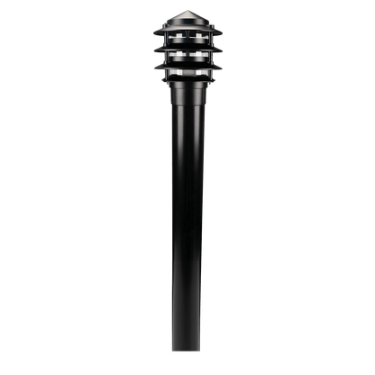 Domus BL-100 1M Kit - Conical Bollard Head & 1m Post - Beige, Black, Silver, Green or White - Mases LightingDomus Lighting