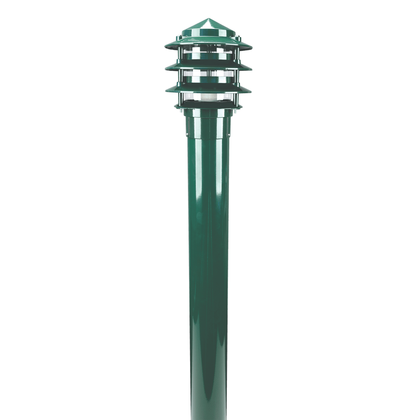 Domus BL-100 1M Kit - Conical Bollard Head & 1m Post - Beige, Black, Silver, Green or White - Mases LightingDomus Lighting