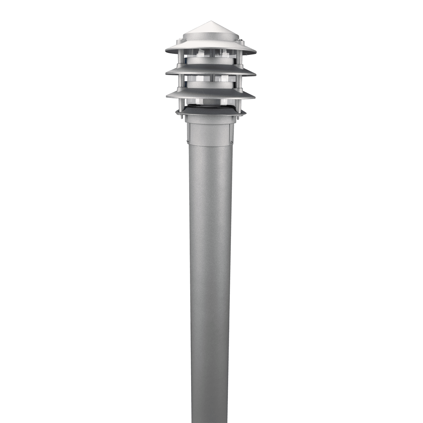 Domus BL-100 1M Kit - Conical Bollard Head & 1m Post - Beige, Black, Silver, Green or White - Mases LightingDomus Lighting