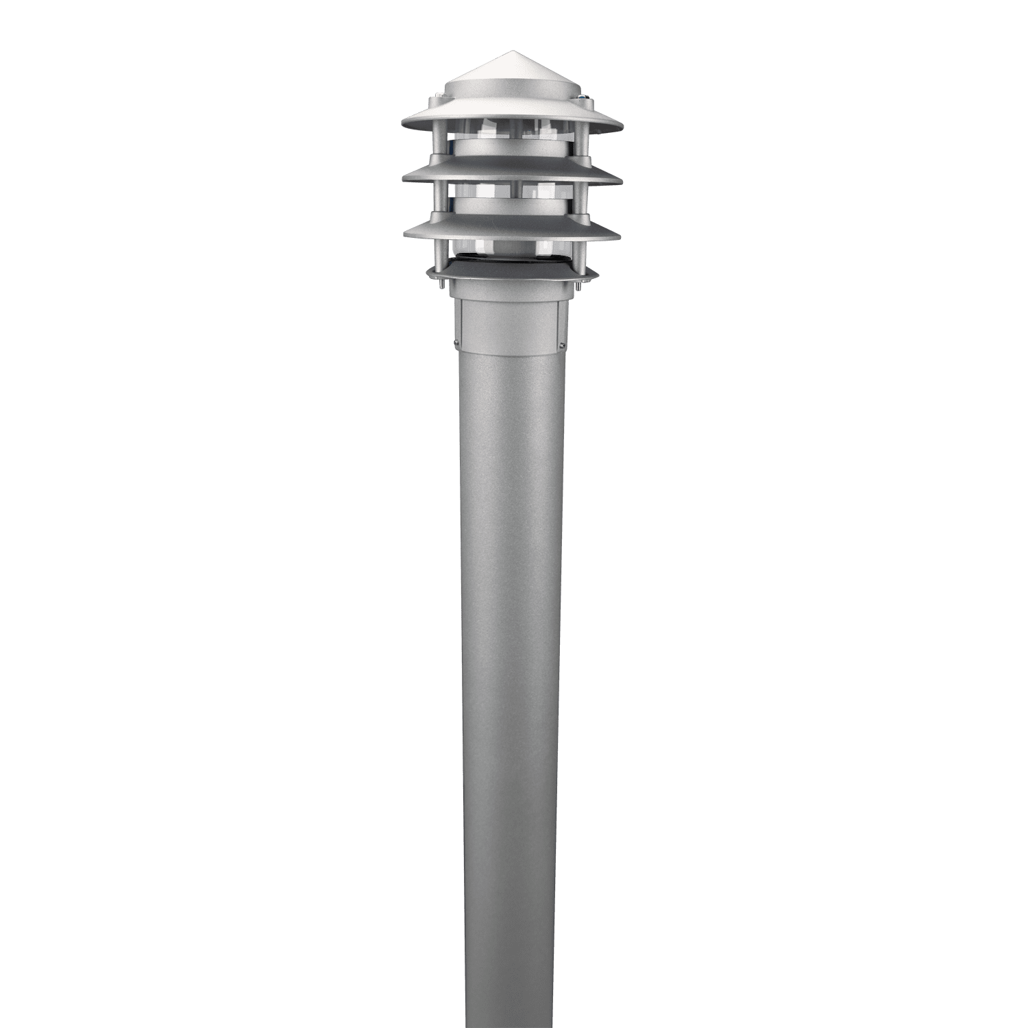 Domus BL-100 1M Kit - Conical Bollard Head & 1m Post - Beige, Black, Silver, Green or White - Mases LightingDomus Lighting