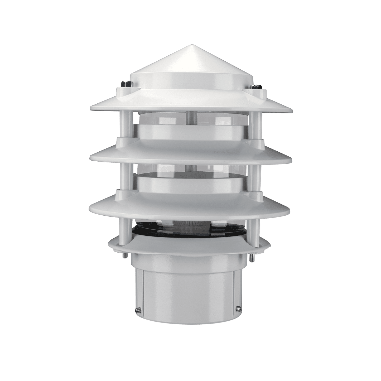 Domus BL-100 3 Tier Conical Bollard Head - Beige, Black, Silver, Green or White - Mases LightingDomus Lighting