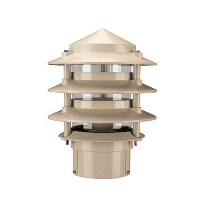 Domus BL-100 3 Tier Conical Bollard Head - Beige, Black, Silver, Green or White - Mases LightingDomus Lighting