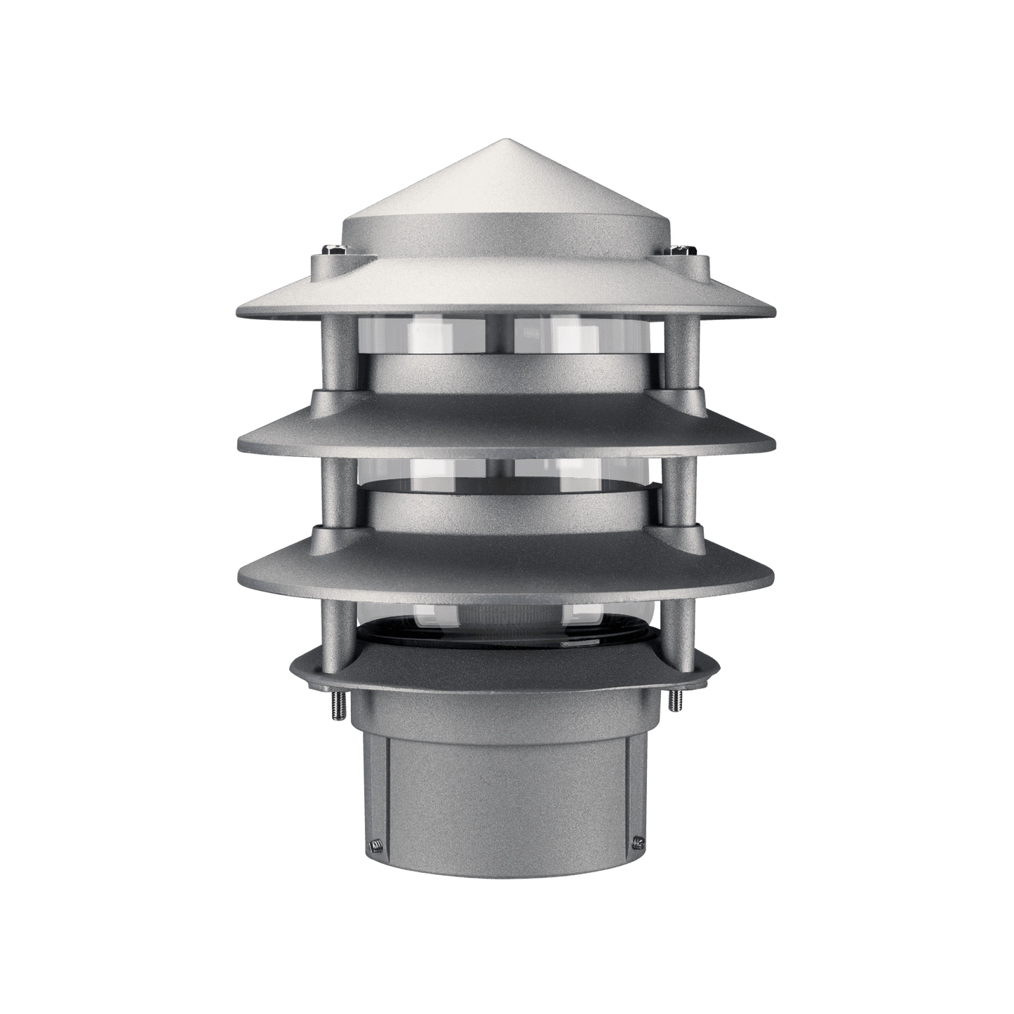 Domus BL-100 3 Tier Conical Bollard Head - Beige, Black, Silver, Green or White - Mases LightingDomus Lighting
