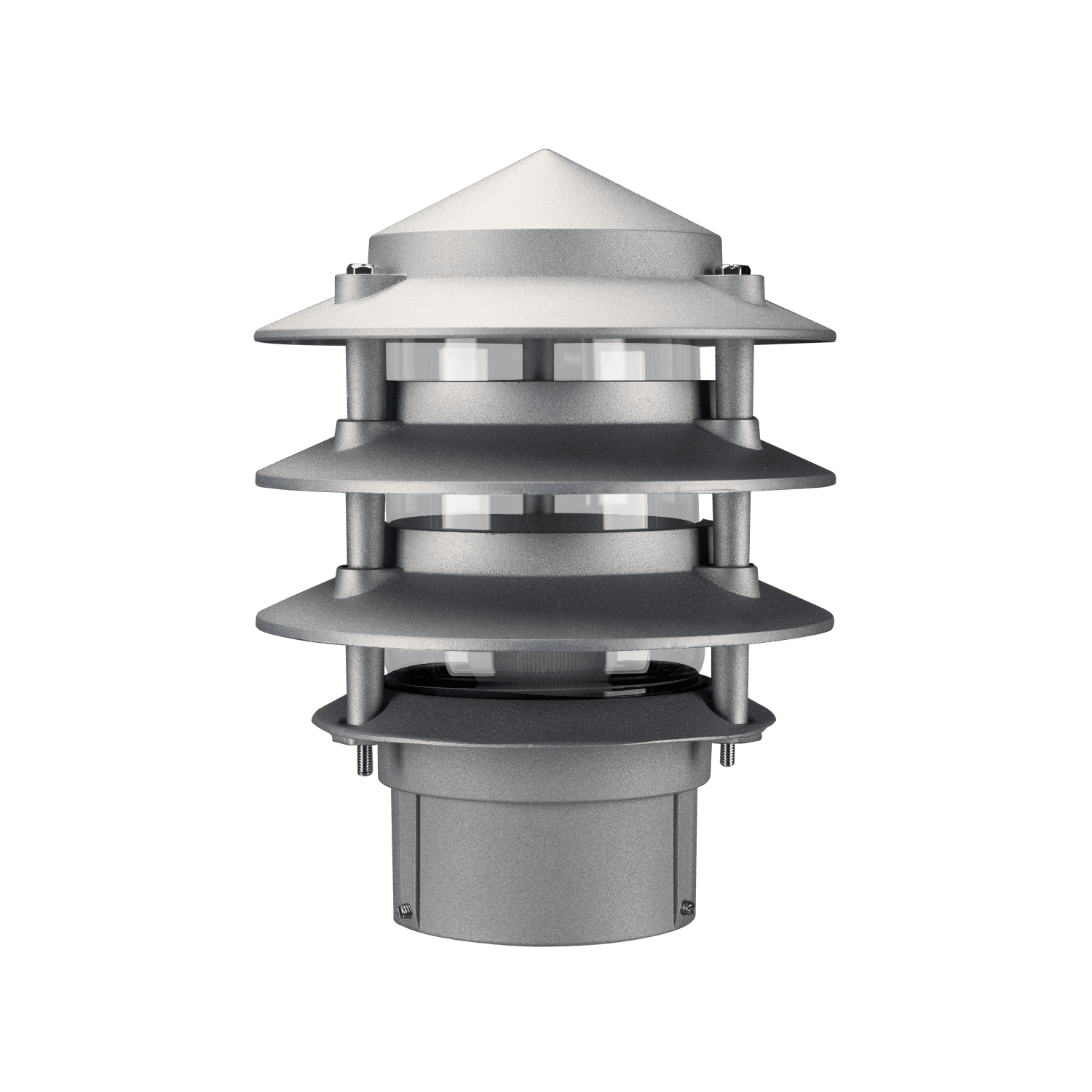 Domus BL-100 3 Tier Conical Bollard Head - Beige, Black, Silver, Green or White - Mases LightingDomus Lighting