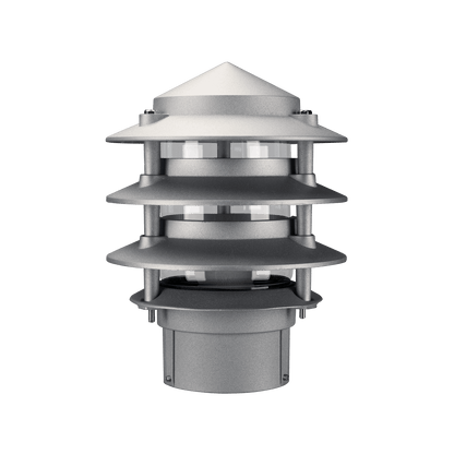 Domus BL-100 3 Tier Conical Bollard Head - Beige, Black, Silver, Green or White - Mases LightingDomus Lighting