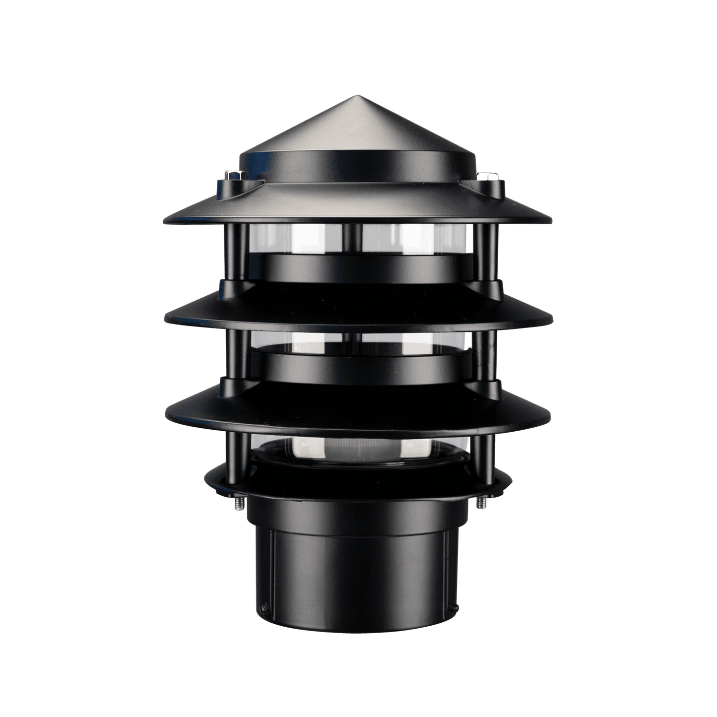 Domus BL-100 3 Tier Conical Bollard Head - Beige, Black, Silver, Green or White - Mases LightingDomus Lighting