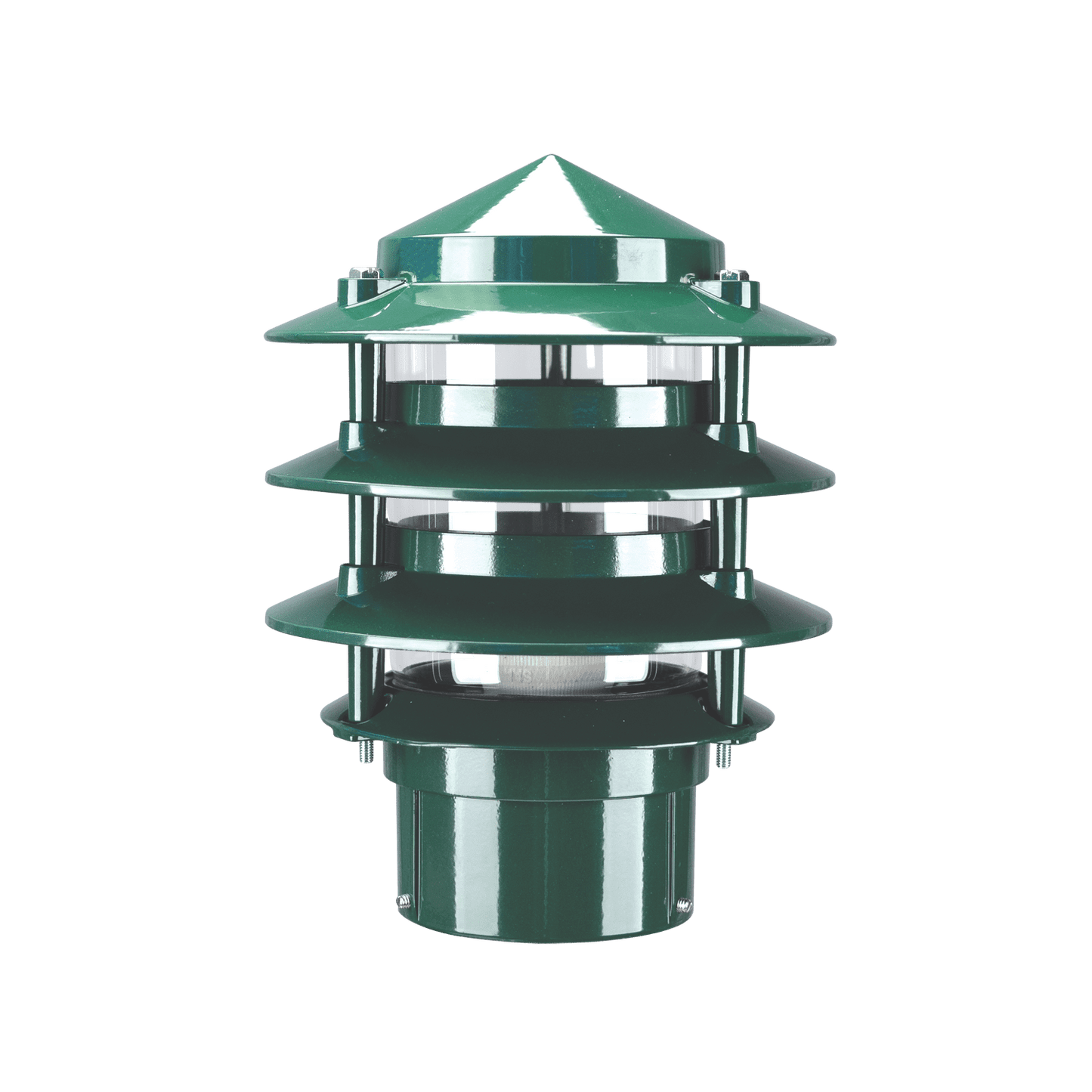 Domus BL-100 3 Tier Conical Bollard Head - Beige, Black, Silver, Green or White - Mases LightingDomus Lighting