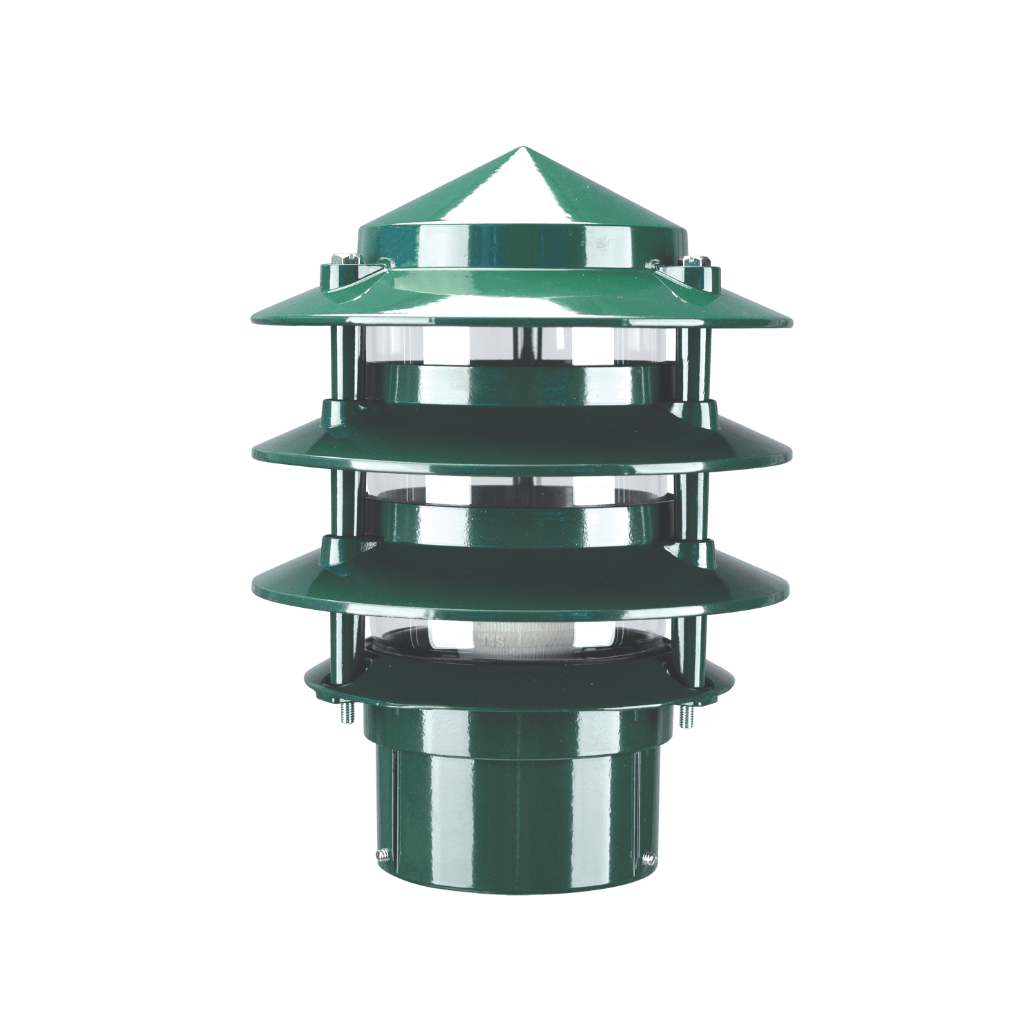 Domus BL-100 3 Tier Conical Bollard Head - Beige, Black, Silver, Green or White - Mases LightingDomus Lighting