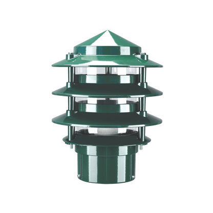 Domus BL-100 3 Tier Conical Bollard Head - Beige, Black, Silver, Green or White - Mases LightingDomus Lighting