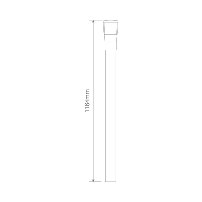 Domus BL-200 1M Kit - Conical Bollard Head & 1m Post - Beige, Black, Silver, Green or White - Mases LightingDomus Lighting