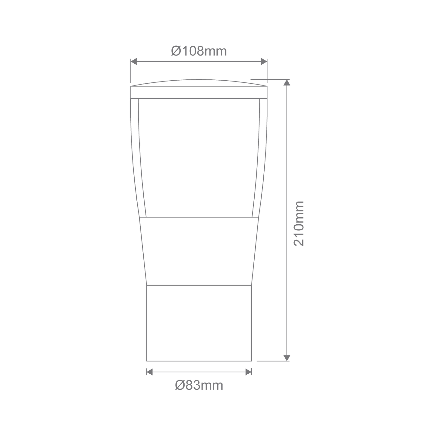 Domus BL-200 Conical Bollard Head - Beige, Black, Silver, Green or White - Mases LightingDomus Lighting