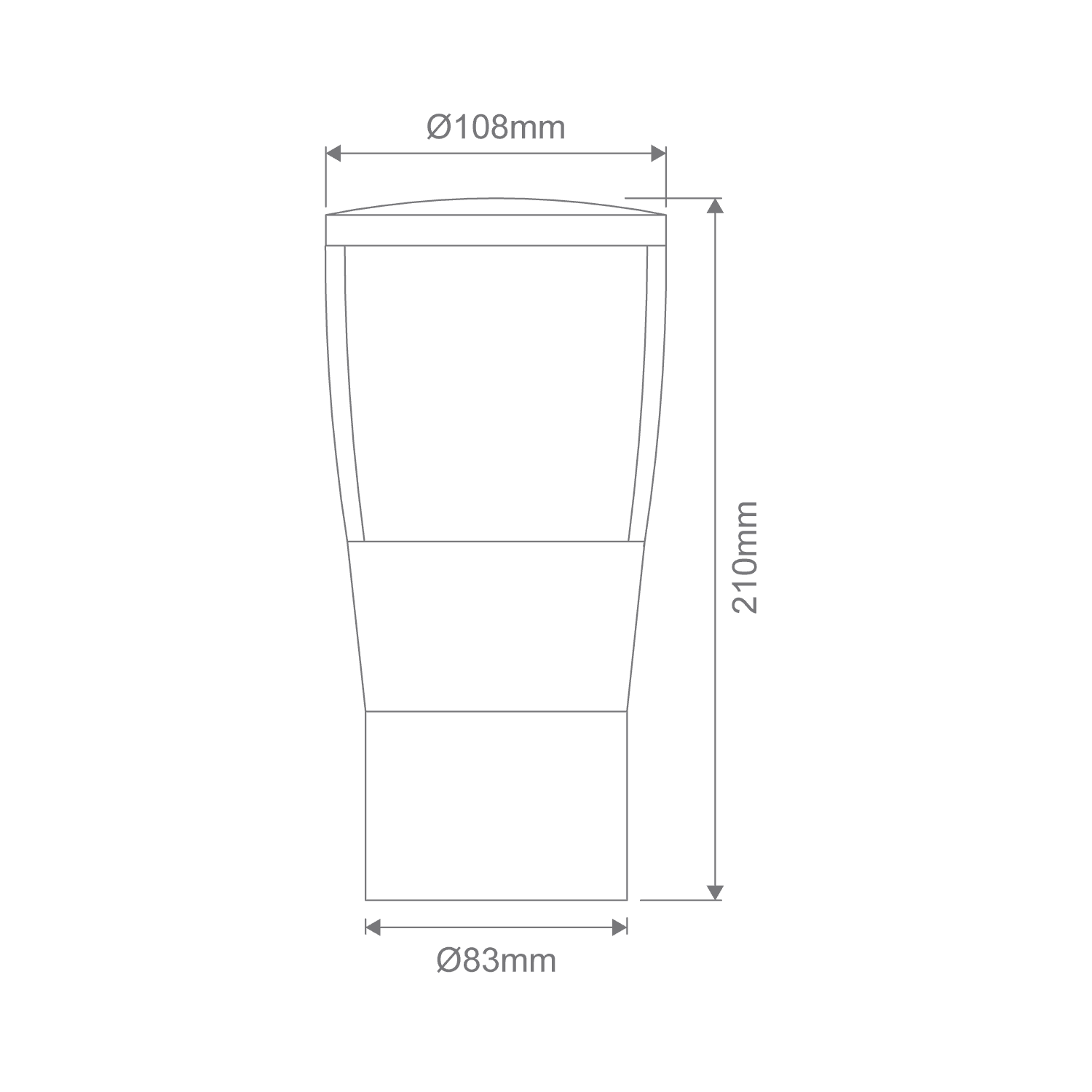 Domus BL-200 Conical Bollard Head - Beige, Black, Silver, Green or White - Mases LightingDomus Lighting