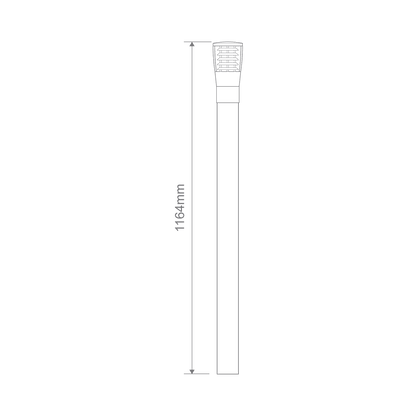 Domus BL-300 1M Kit - Louvred Bollard Head & 1m Post - Beige, Black, Silver, Green or White - Mases LightingDomus Lighting