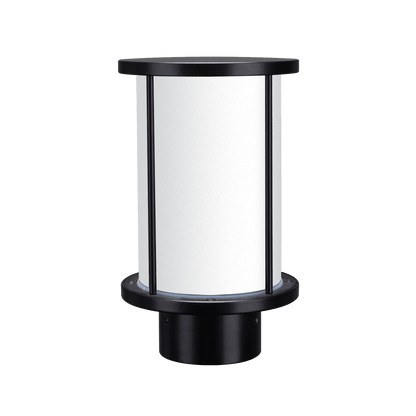 Domus BL-400 Cylinder Bollard Head Black - Clear or Frosted Glass - Mases LightingDomus Lighting