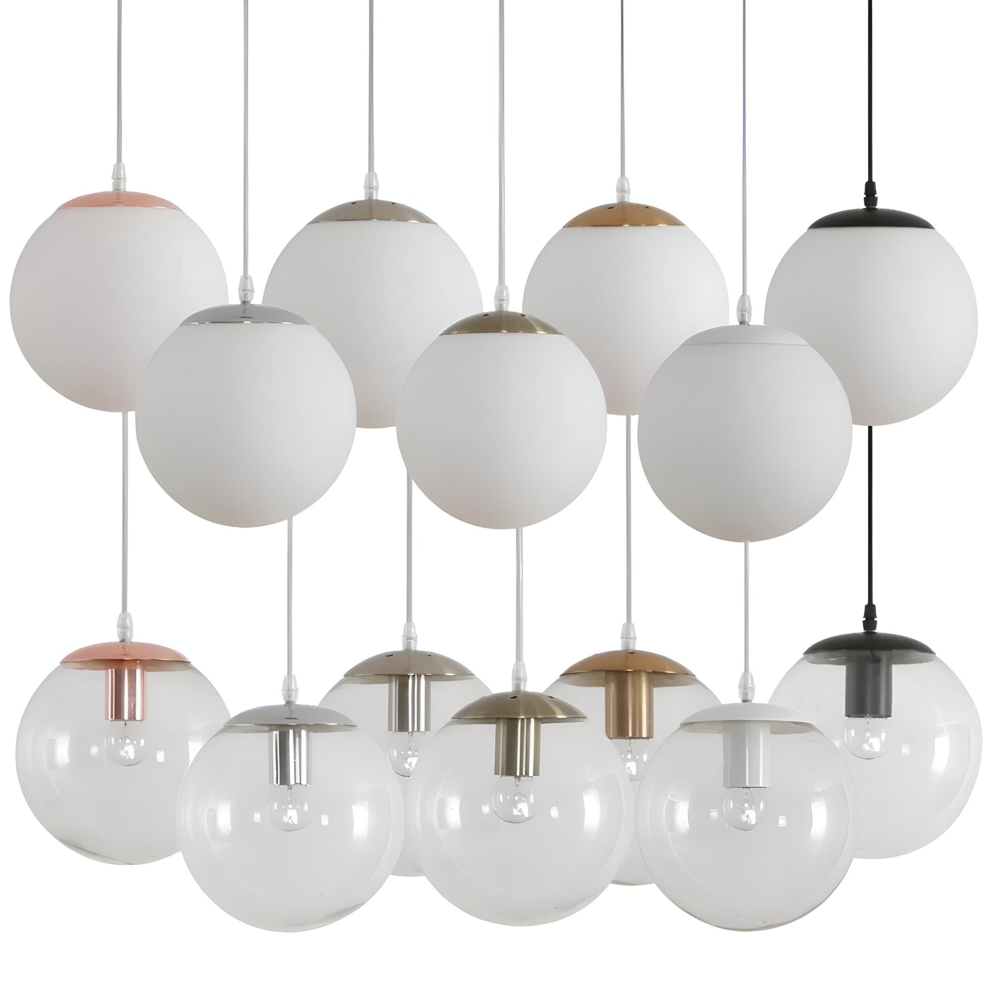 Domus BUBBLE-300 Clear or Opal Ball Glass Pendant 1XE27 - 200/250/300 - Mases LightingDomus