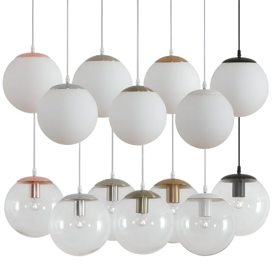 Domus BUBBLE-300 Clear or Opal Ball Glass Pendant 1XE27 - 200/250/300 - Mases LightingDomus