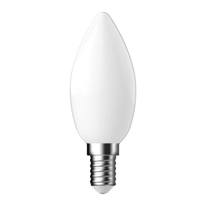 Domus C35 4.2W dimmable candle LED lamp, 470-500lm — Mases Lighting