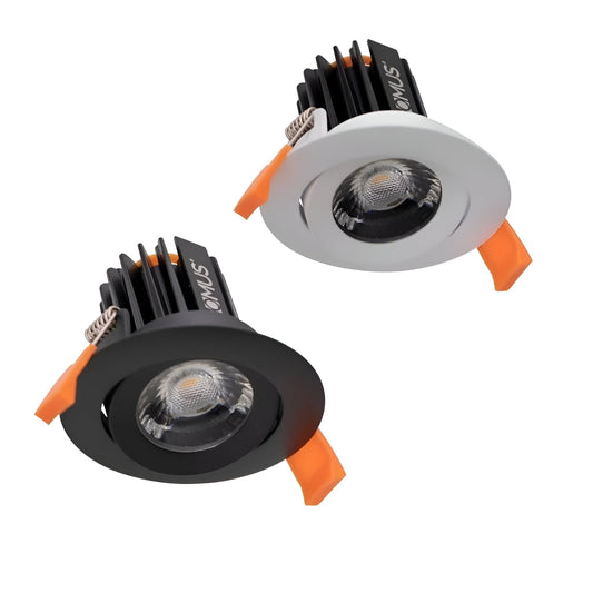 Domus Cell 9W 5CCT 60° T75 Complete Dimmable Downlight Kit - Black/White - Mases LightingDomus